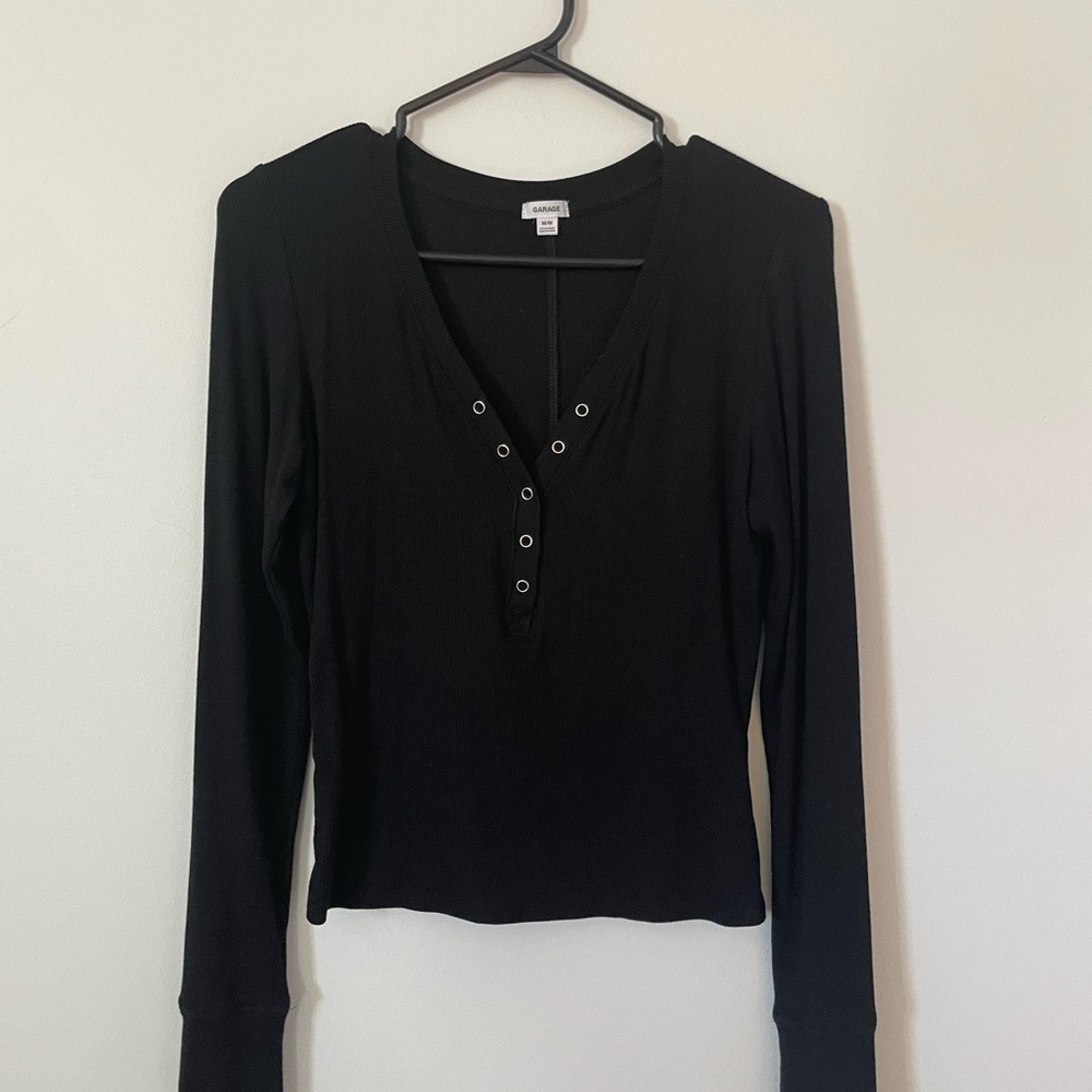 Black Long Sleeve Top